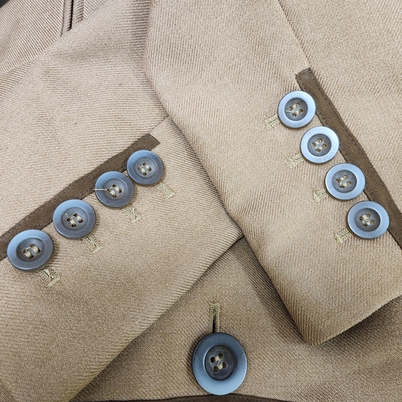 i.e. Brown Blazer Single Breasted One Button Lined Jacket Size 10 - Picture 10 of 13